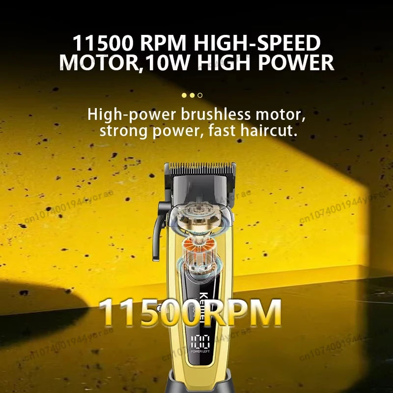 Professional Hair Clipper KM-90-5,KM-90-4 Electric Hair Trimmer Set For Men Rechargeable Cordless Haircut Machine for Barber