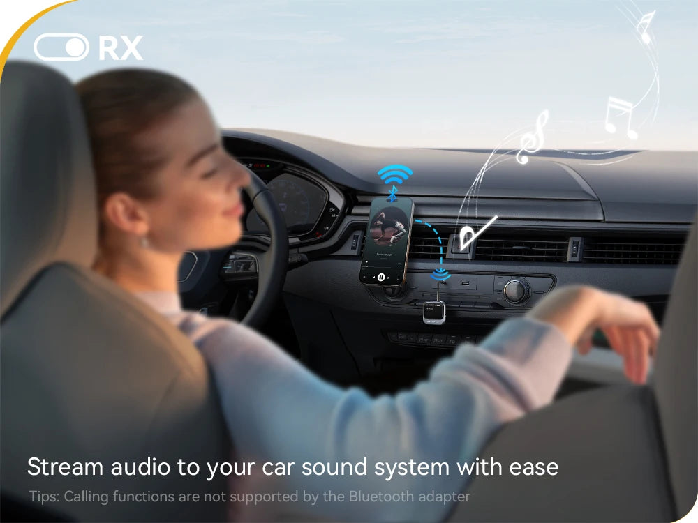 Joyroom Car Bluetooth 5.4 Receiver Transmitter 2-IN-1 AUX Car Bluetooth Adapter With LED Display TX/RX Dual Mode