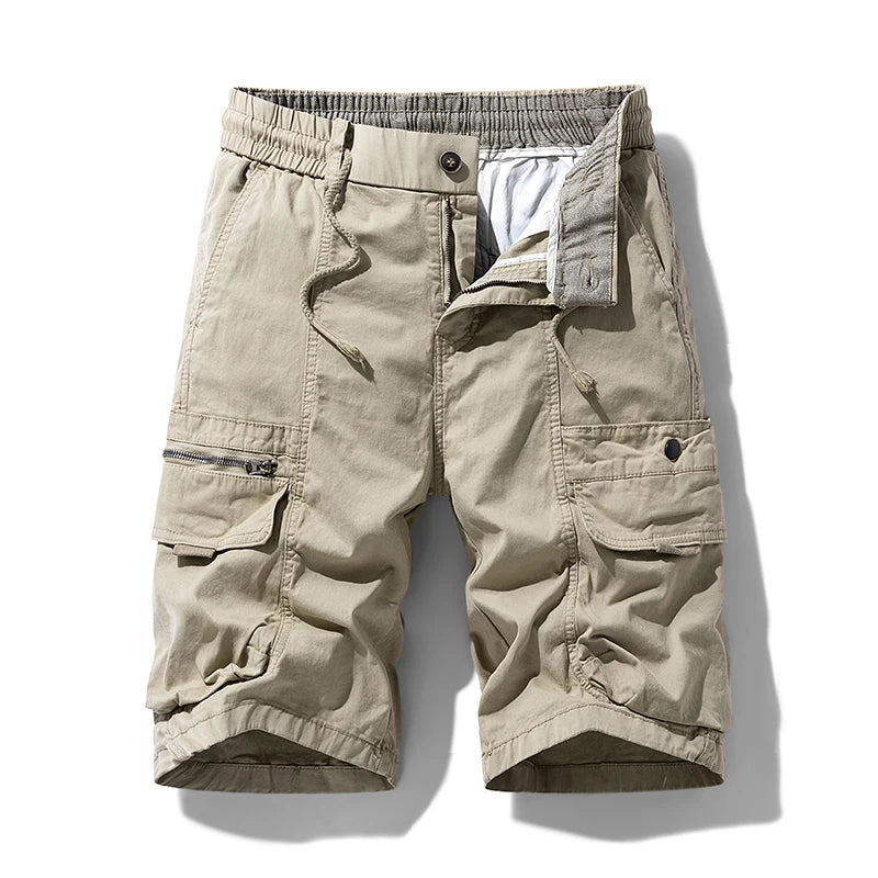 New Summer Men Cargo Cotton Shorts Mens Beach Multi Pocket Shorts Man Spring Fashion Casual Joggers Shorts Male Dropshipping