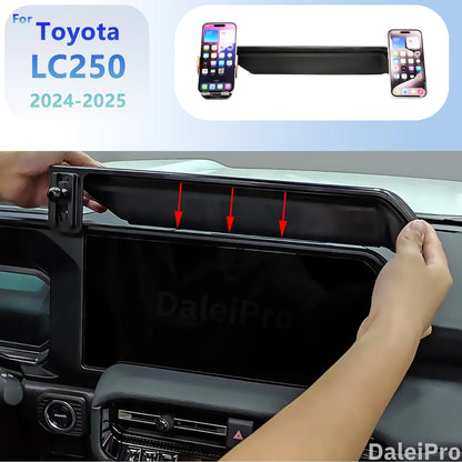 For Toyota Land Cruiser 250 Prado LC250 2024 2025 Double Phone Holder Car Multifunctional Storage Box Magsafe Wireless Charger