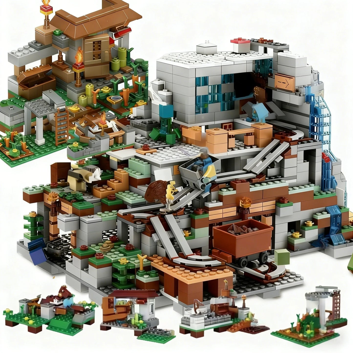 1500PCS Stackable Warhorse Castle Block Set | Mechanism Model | Holiday Birthday Gift