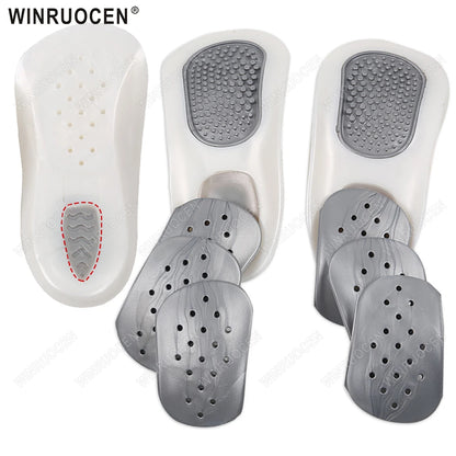 Half arch support orthopedic Insole Flat Foot correct 3/4 length orthotic Insoles insert shoe pad men women massage foot care