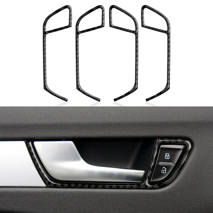 Car Center Console Gear Shift Panel Set, For Audi A4 S4 RS4 A5 S5 RS5 (2007-2016) Carbon Fiber Interior Sticker Trim Accessories