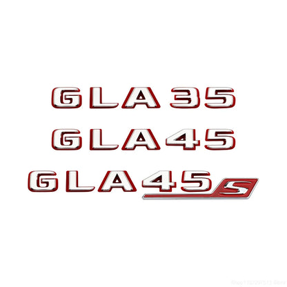 2024 New style Two tone Letters Numbers GLA35 GLA45 GLA45S Turbo 4matic+ for Car Fender Trunk Rear X156 Sticke