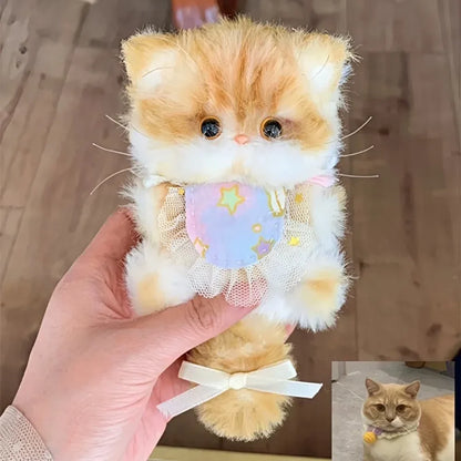 High Quality Cute Handmade Twisty Stick Little Cat Pendant Keychain Plush DIY Material Package Gifts Twist Bar Kitten Doll Toy