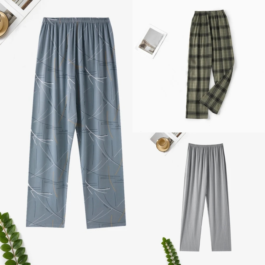Pajama Pants Men's Pants Autumn and Winter 2025 New Loose Pants Printed Spring & Fall Home Pants