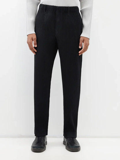 Miyake Pleated Blazers Business Casual Lined Blazer Top Fashion Suit Slim Fit Coat High Quality Jacket