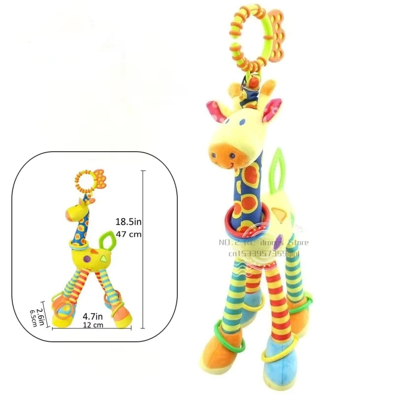 Crib Hanging Bell Stroller Arch Clip Foldable Sunflower Baby Interactive Rainbow Toys Infant Grab Exercise for Son Daughter Gift