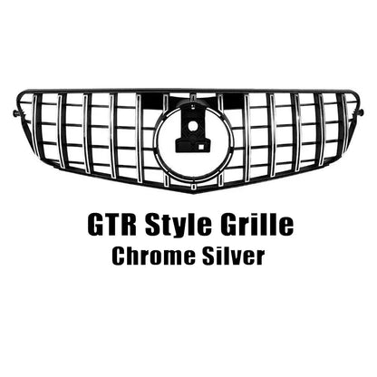XVIP AMG Style Front Bumper Grille For Mercedes Benz C-Class W204 2008-2014 C180 C200 C350 S204 Glossy Black GTR Style Grille