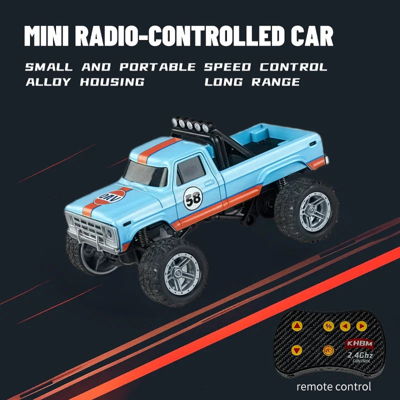 Top RC Car MINI Alloy 1/64 Remote Control Car Convenient to Carry 60 Minutes of Work Time Children's Gifts Electronic Toys