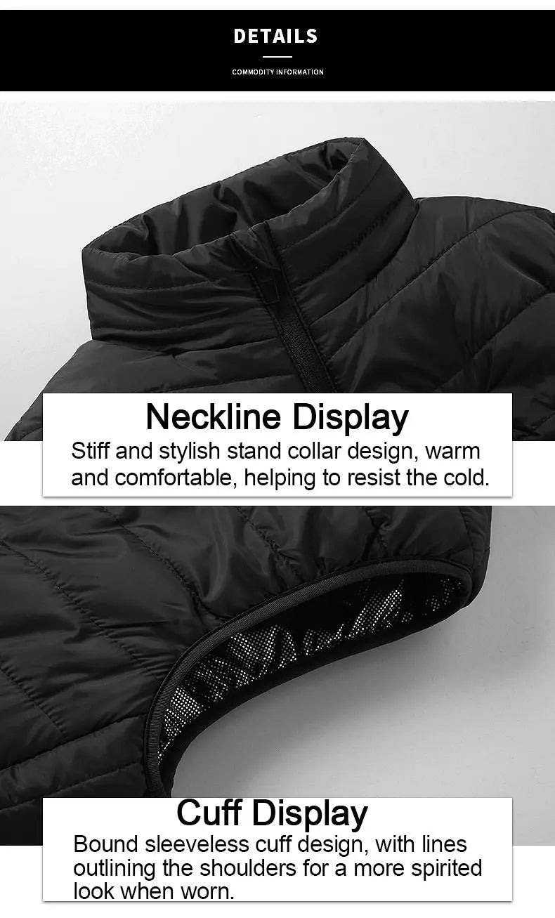 Extra Extra Large11 Area Heating Vest Winter Women Climbing Heating Coats Outdoor Trekking Heating Apparel （Not Power Bank）