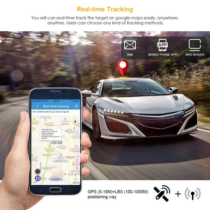 TKSTAR car GPS tracker TK918 20000mAh battery magnet waterproof IP67 real-time tracking car locator anti-theft alarm APP free