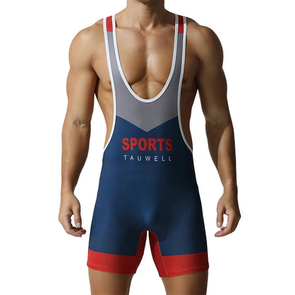 Men's one-piece shapewear, one-piece vest, high elasticity, tight fitting sports and fitness one-piece swimsuit
