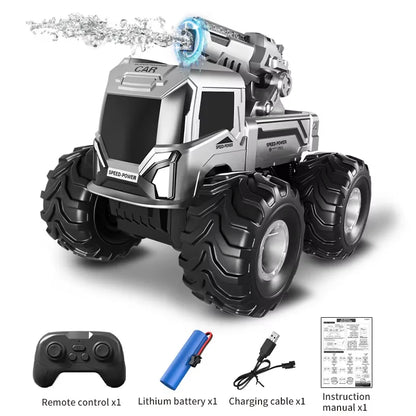 JJRC Q226 2.4G Amphibious 4WD All Terrain RC Car Waterproof LED Light Water Cannon Multiplayer Battle Kids Outdoor Electric Toy