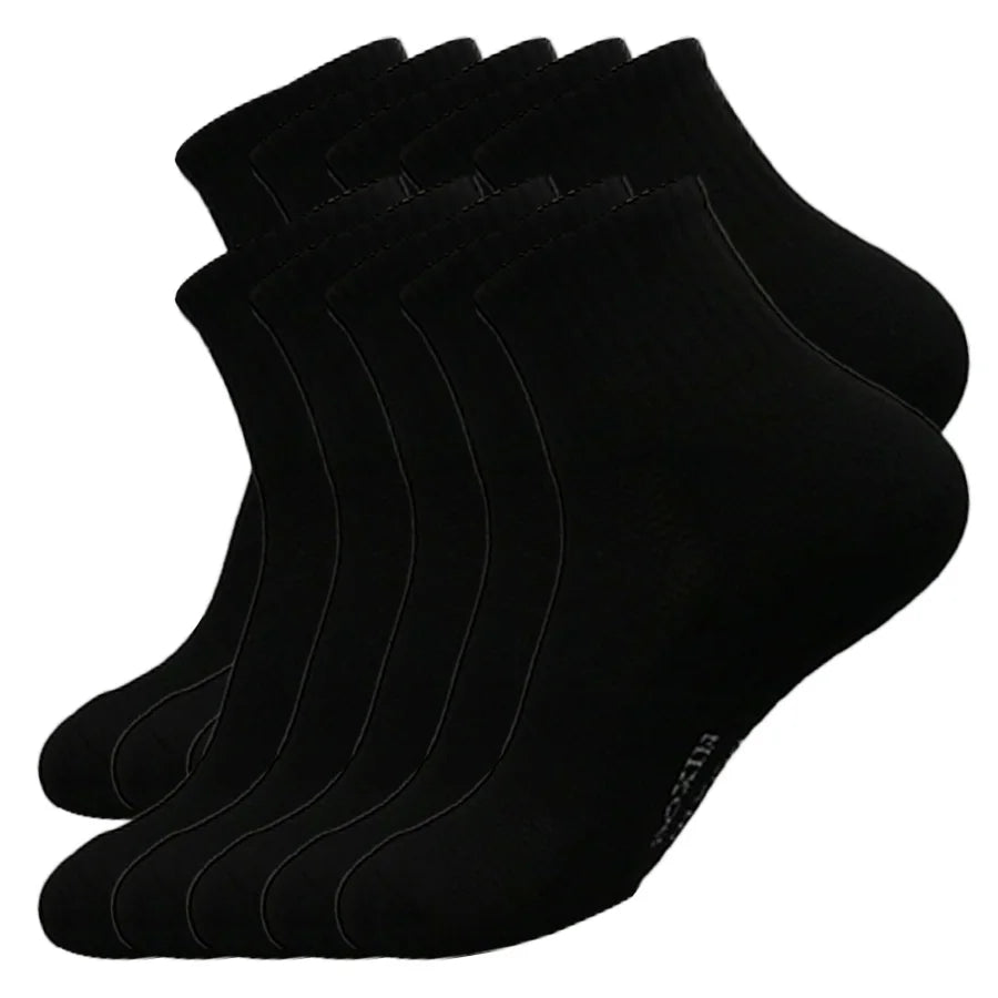10Pairs Men's Athletic Socks Set - Cool Comfortable Short Warm Solid Color for Running Gym Hiking - Dropshipping
