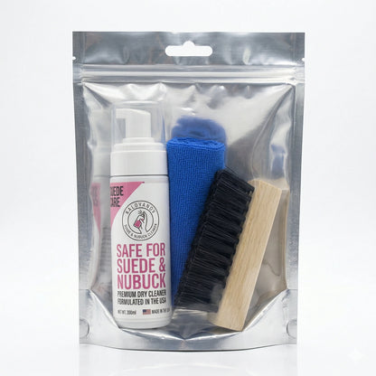 Premium Shoe Cleaner Kit Waterless Foam Brush Cloth Set Suede Nubuck Leather White Sneakers Trainers Stain Remover Care