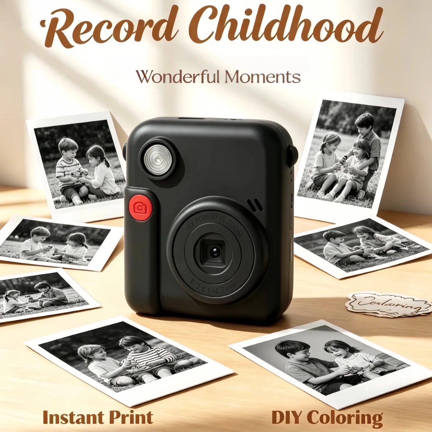 Digital Camera For Children Photography Mini Printer Portable Thermal Instant Print Photo Kids Camera 2.8inch HD Video Toy Gifts
