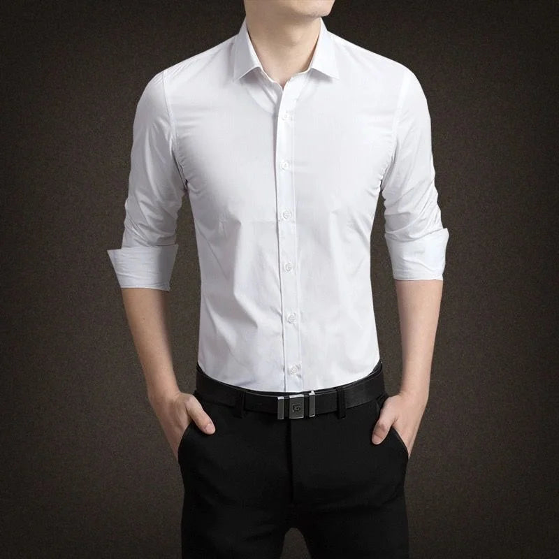 Winter New Men's Mid-Length Woolen Coat Double-Faced Cashmere Warm Business Style Korean Version Travel Suitable Single-Button