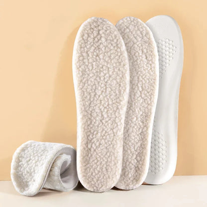 1/5/10Pair Cotton Shoes Winter Warmth Insoles Latex Lambswool Insole Soft Shoe Sole Thick Plush Comfortable Shoe Pads