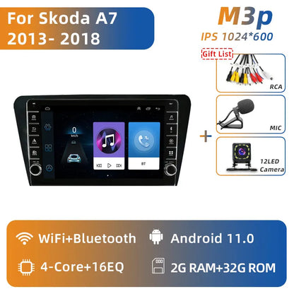 Jundof 2 Din Android 13 Car Radio For Skoda Octavia 3 A7 2013-2018 Multimedia Video Player 4G WiFi Navigation Carplay Head unit
