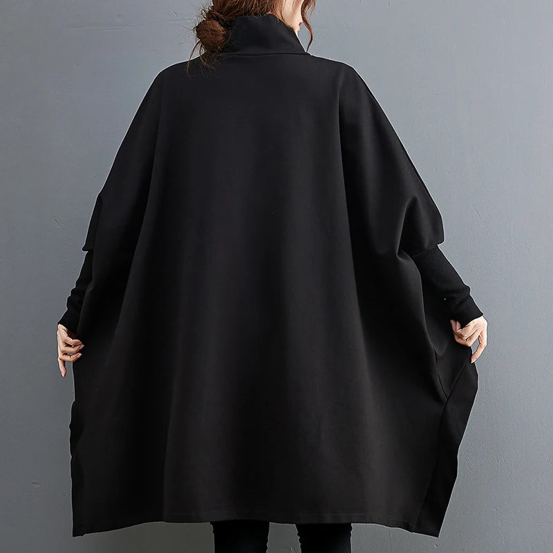 plus Size High Collar Casual Long Sve Sweatirt for plus Size Women Autumn Faion Comfortable Loose Fit Slimming Effect
