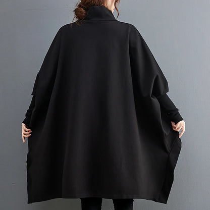 plus Size High Collar Casual Long Sve Sweatirt for plus Size Women Autumn Faion Comfortable Loose Fit Slimming Effect