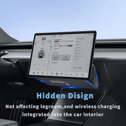 TEEQ Center Under Screen Storage For Tesla Model 3 Highland Model Y Tray Storage Box Behind The Screen Storage Box Accessories