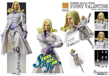 Jojo S Bizarre Adventure Funny Valentine Steel Ball Run Action Figure Pvc Collectible Model Desktop Decor For Adult Anime Fans