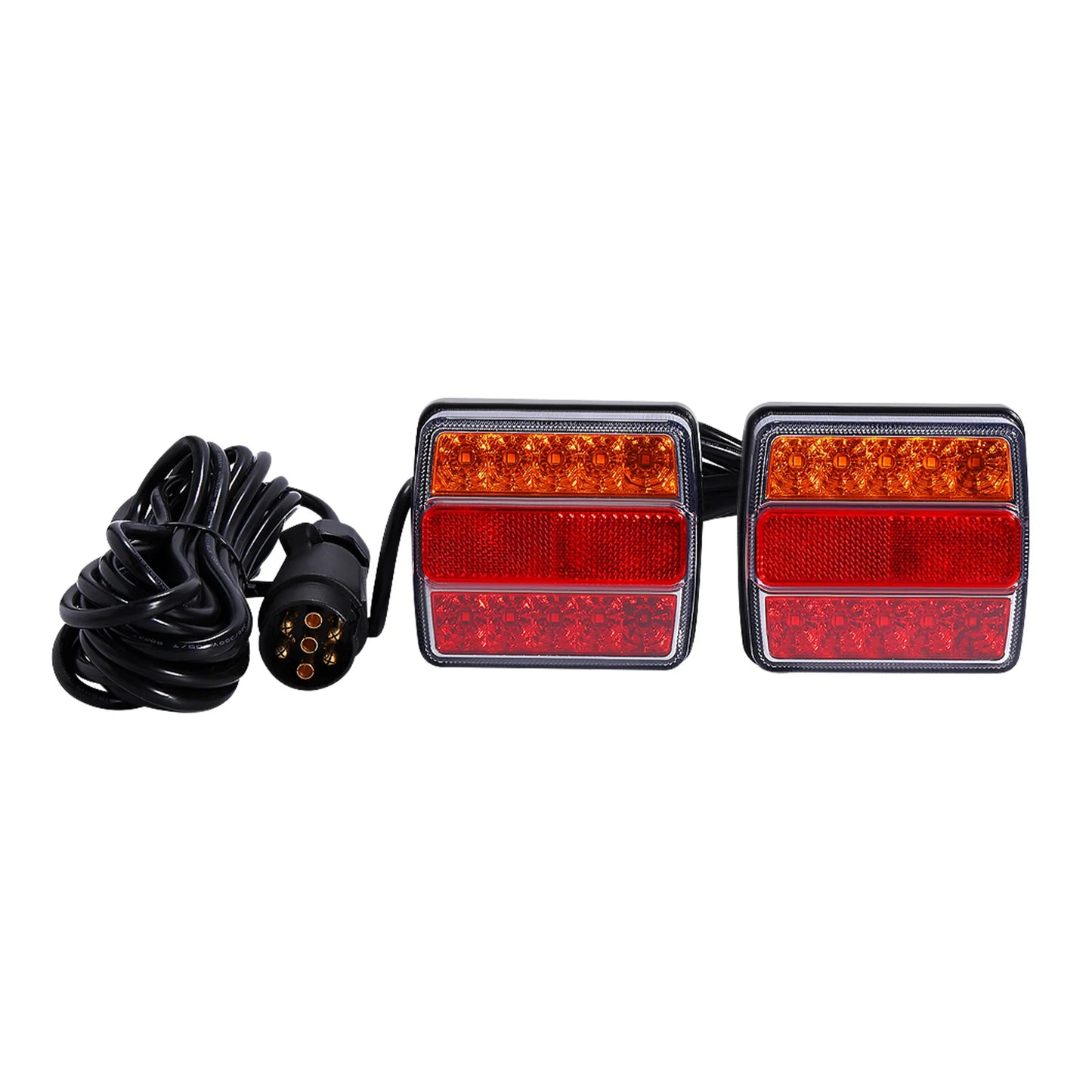 3256807765834798Led Trailer Tail Light Set, 12v, With 7-Pin Plug, Durable Material, Easy To Install, Improves Visibility, Licens