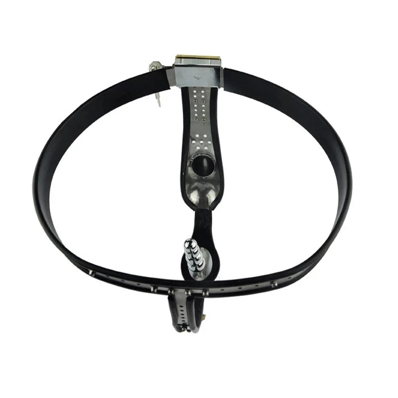 Male Chastity Device Waist Belt Stainless Steel Cock Cage Anal Butt Plug Penis Bondage Kit Erotic Urethral Lock Sex Toys for Men