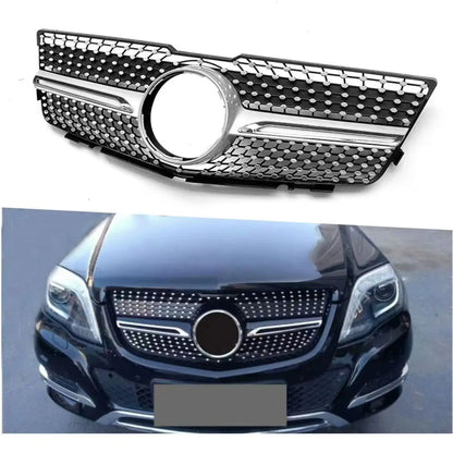 2013 To 2015 for Mercedes-Benz GLK Class X204 GLK260 GLK300 GLK350 Front Bumper Grille Racing Grill Hood Mesh Diamond Style Grid