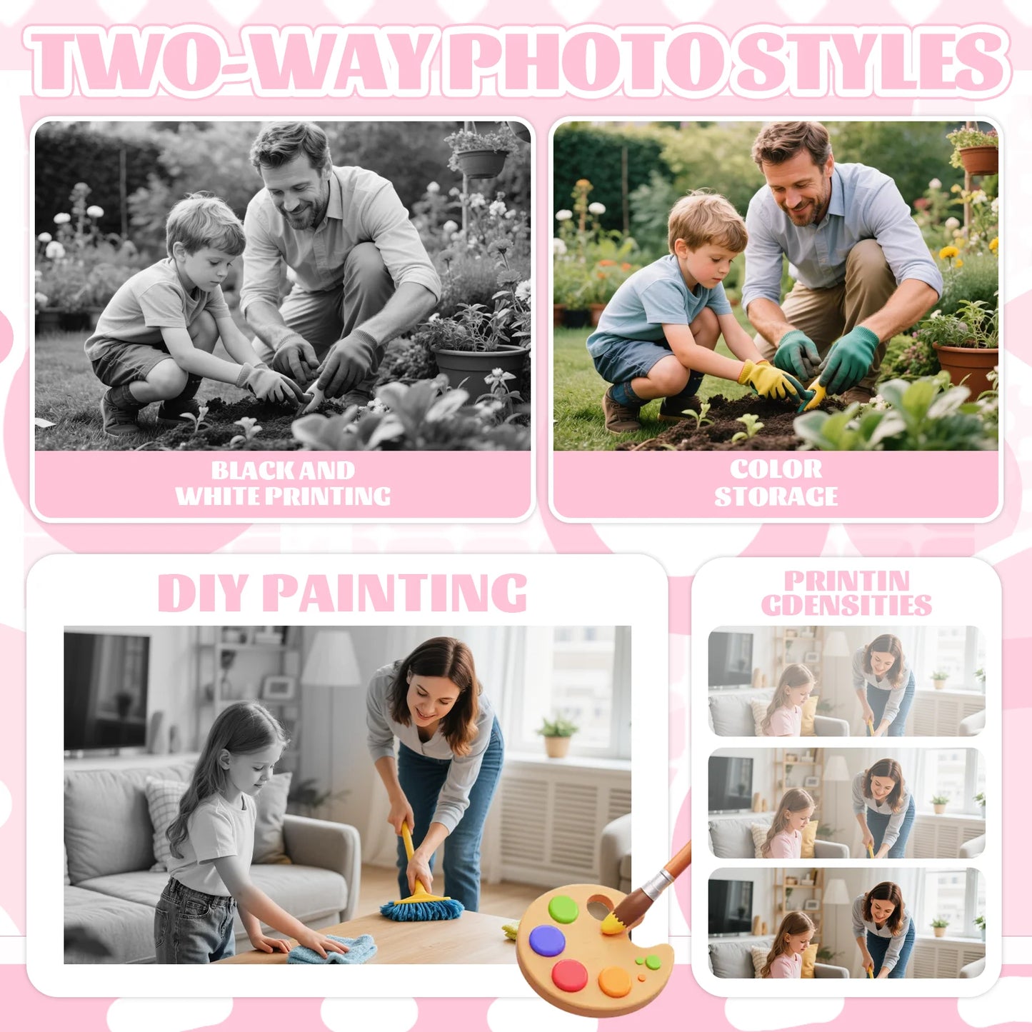 Kids Camera Children's Camera Can Take Photos Record Videos And Print New Style Instant Camera Gift For Girls Baby Camera Toy