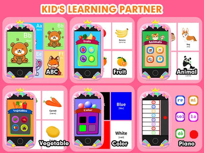 3.5 inch Children Smart Phone Toys Dual Camera 18 Games Multifunct Baby Mobile Educational Toys for Kids Birthday Christmas Gift