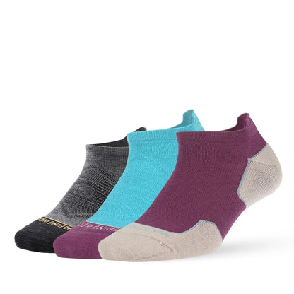 ZEALWOOD Marathon Running Socks, Men's Women's Outdoor Merino Wool Sports Compression Socks Breathable Cushion Cycling 1/3 Pairs