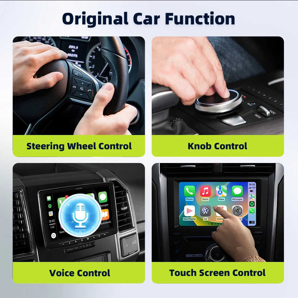KEBIDUMEI Wired to Wireless Carplay Mini Car AI Box Adapter 5.0GHz WiFi Android Auto Bluetooth 5.2 Smart Dongle Car Accessories