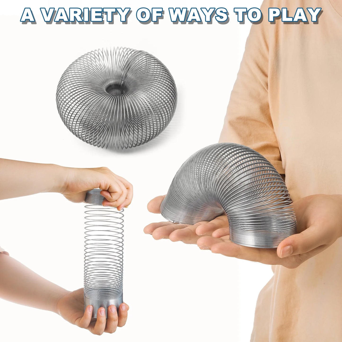 1 PC decompression finger game, metal springs, mini spring party toys, adult decompression spring toys