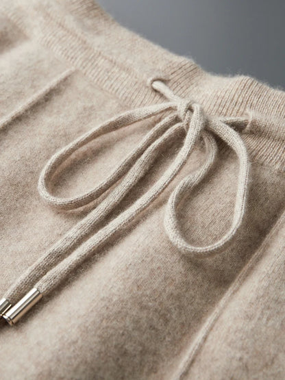 Men's Cashmere Pants Smart Casual Pencil Pants Autumn Winter Thick Soft Warm Trousers 100% Merino Wool Knit Pants Korean Style
