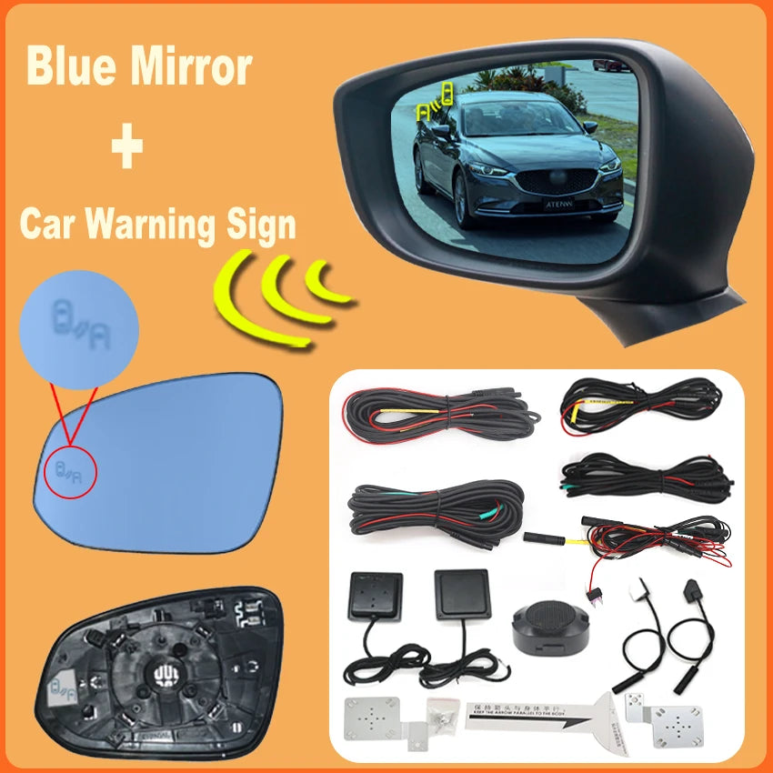 For Mazda ATENZA 2014-2021 BSD BSM blind spot Radar detection system 24GHZ Microwave Sensor BSA Mirror light alarm Anti Glare