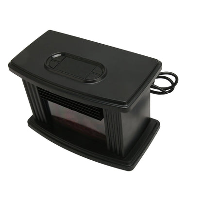 Mini Electric Fireplace Heater Simulated Flame Quiet Operation Portable Heating  Warmer Fan Space Heater with Remote Control