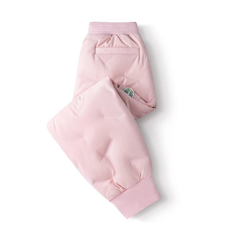 90% White Duck Down Kids Pants 2024 Winter Boys and Girls Thick Padded Trousers Children Warm Thermal Wind-Proof Sweatpants