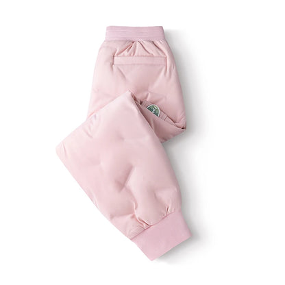 90% White Duck Down Kids Pants 2024 Winter Boys and Girls Thick Padded Trousers Children Warm Thermal Wind-Proof Sweatpants