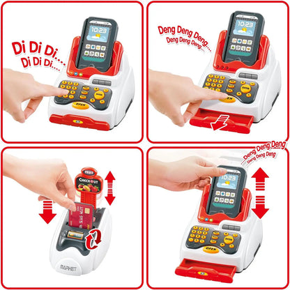 Simulation Electronic Cashier Register Toy Pretend Grocery Shopping Game With Light Sound For Boys Girls Age 3 To 8