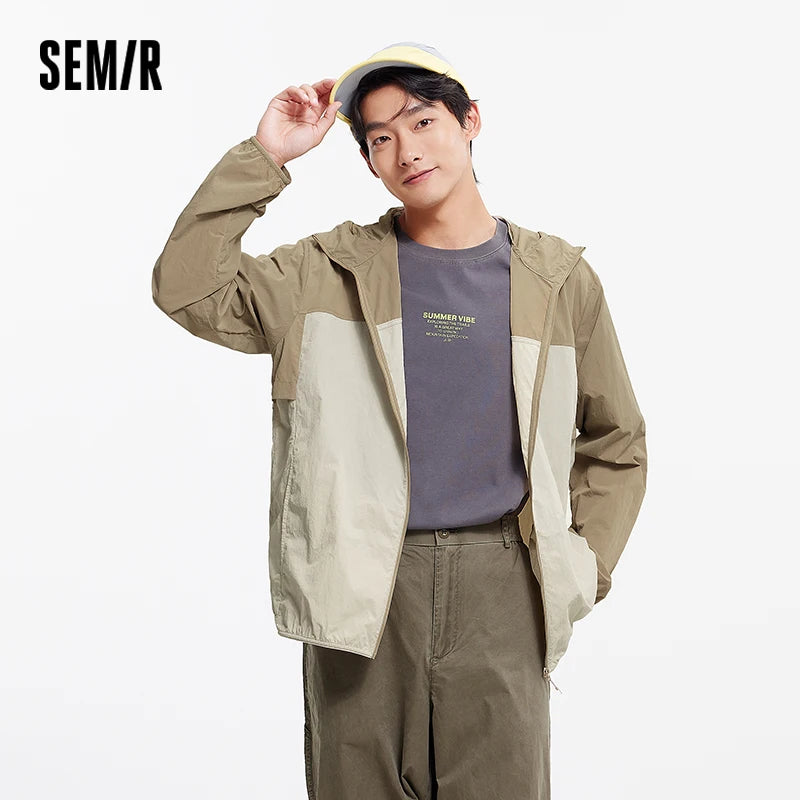 Semir Mens UV Jacket 2026 Hooded Cool Feeling Tops Couple Style Regular Shoulder Casual Fashion Soft Daily Wear