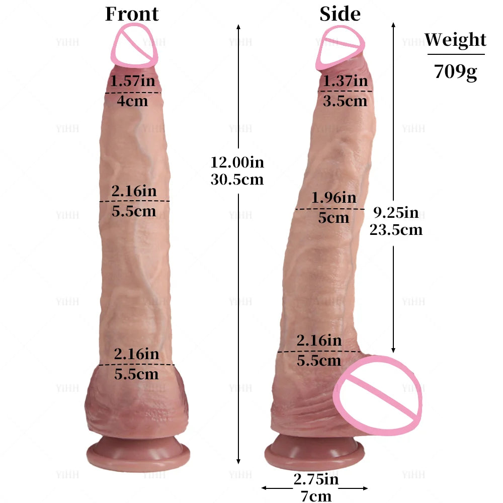 Realistic Long Dildo Flesh Skin Soft Big Dick Double Silicone Small Penis For Woman Man Anal Sex Toys Suction Cup Masturbator