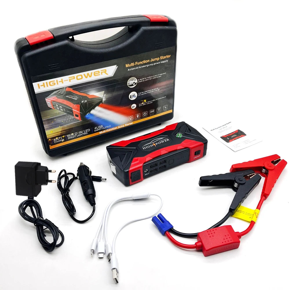 99800mAh 20000mAh Car Jump Starter 3000A Starting Device Portable Power Bank Battery Starter Launcher For Car Booster Articles