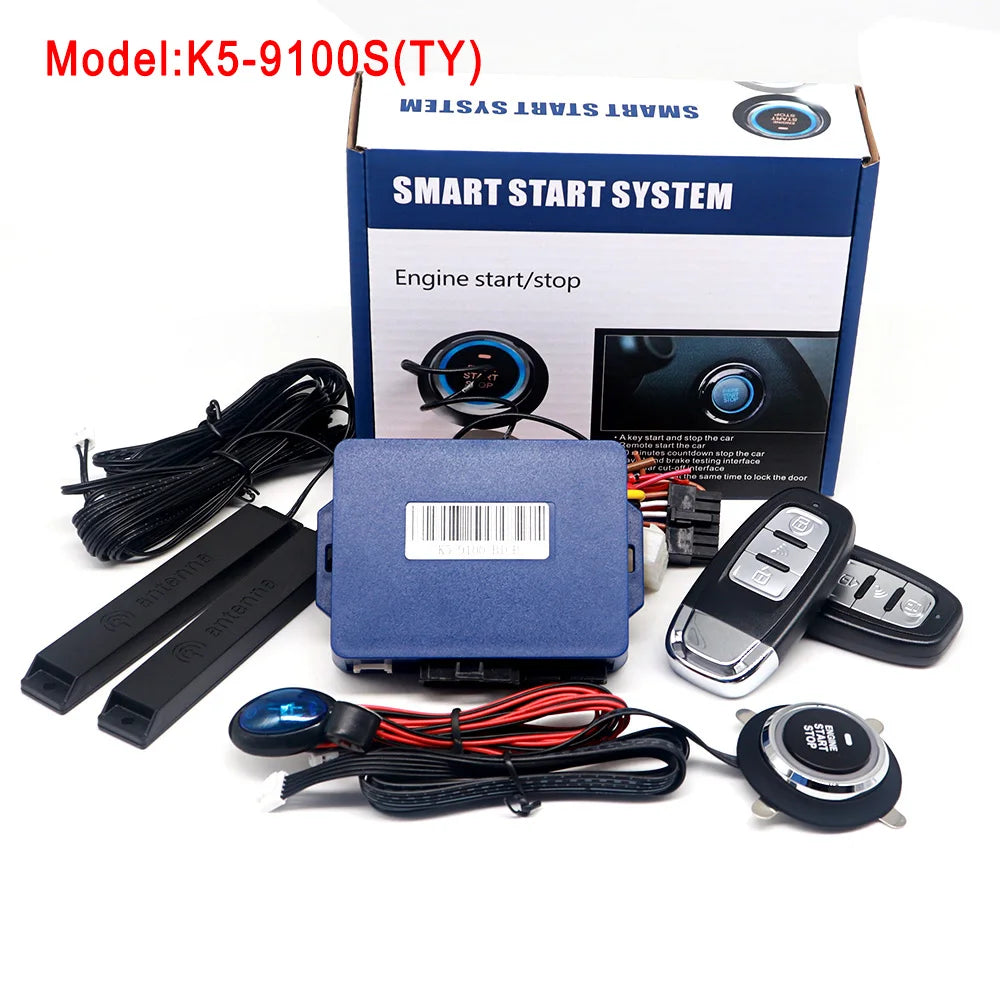 Universal Car Alarm Auto Start Stop System Remote Control Engine Ignition Autostart Kit Keyless Push Start System Car Accessorie