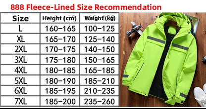 Thickened Fleece Lined Cotton Jacket for Men Work Site Reflective Winter Labor Protection Outerwear Cold Resistant Coat Print...