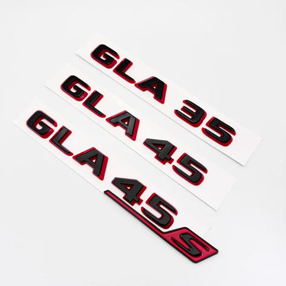 2024 New style Two tone Letters Numbers GLA35 GLA45 GLA45S Turbo 4matic+ for Car Fender Trunk Rear X156 Sticke