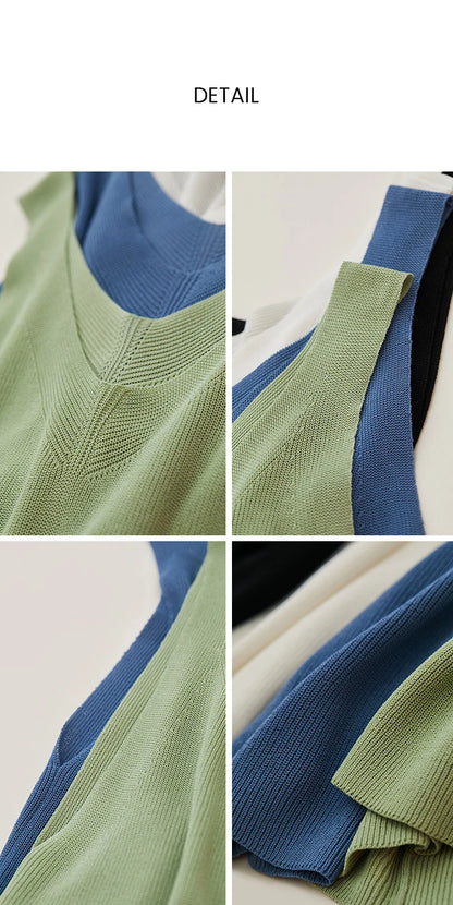 Amii Women's Tank Top 2026 Summer New Solid Color Slim Fit Sleeveless Vest Casual Layering V-Neck Camisole For Women 12642062