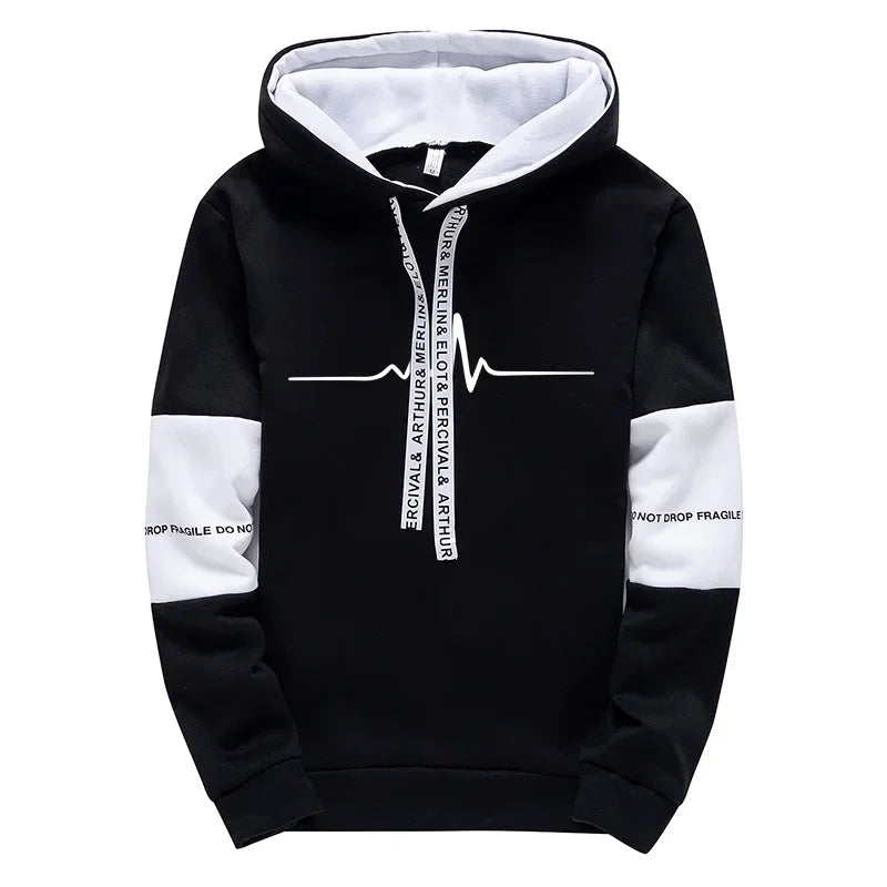 Men's Tracksuit Casual Quality Autumn Winter Sports Hooded Single Sweatshirts And Daily Sweatpant Comfort Outdoor Jogging Simple
